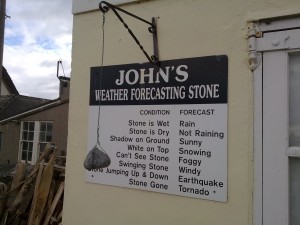 Johns Weather Forecasting Stone at Porthallow