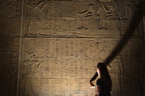 Dani no templo de Philae, em Aswan, no Egito